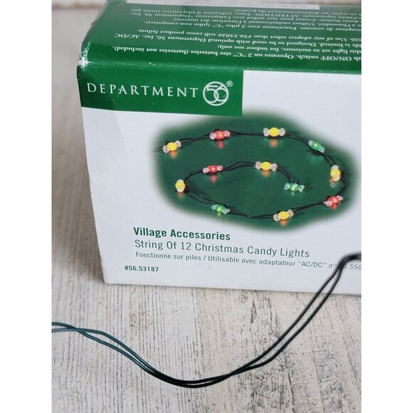 Dept 56 53187 String of 12 candy lights Village accessory xmas - Picture 5 of 5